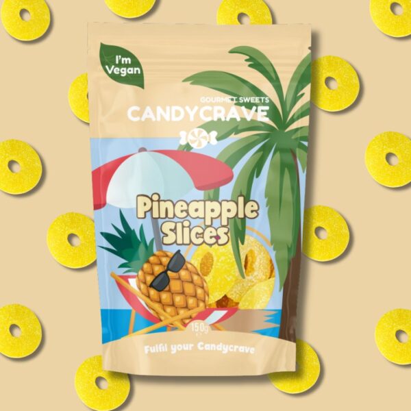 Candycrave Pineapple Slices Pouch 140g x10