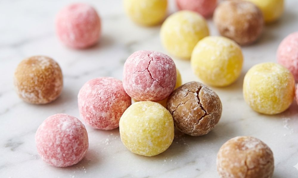 Vintage style photograph or illustration of a 19th century French confectionery shop interior, glass jars of sweets on wooden shelves, warm candlelight, period clothing on shop assistant, no modern elements, sepia or muted colour tones