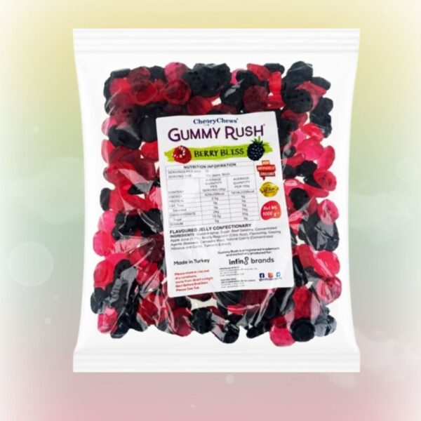 Gummy Rush Red & Black Berries 1kg