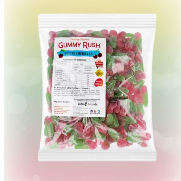 Gummy Rush Fizzy Cherries 1kg