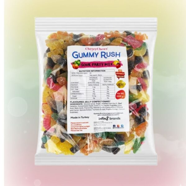 Gummy Rush Sour Party Mix 1kg