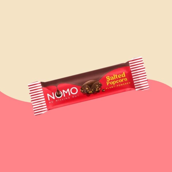 Nomo Salted Popcorn Vegan Chocolate Bars x24