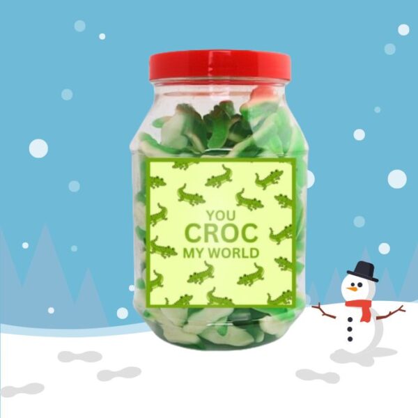 Christmas Jelly Crocodiles Gift Jar 400g