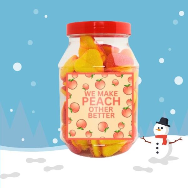 Christmas Fizzy Peaches Gift Jar 400g