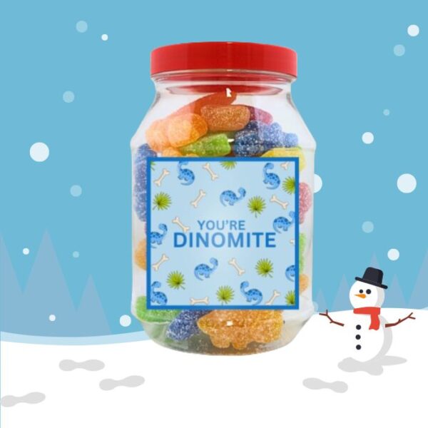 Christmas Vegan Dinosour Gift Jar 400g