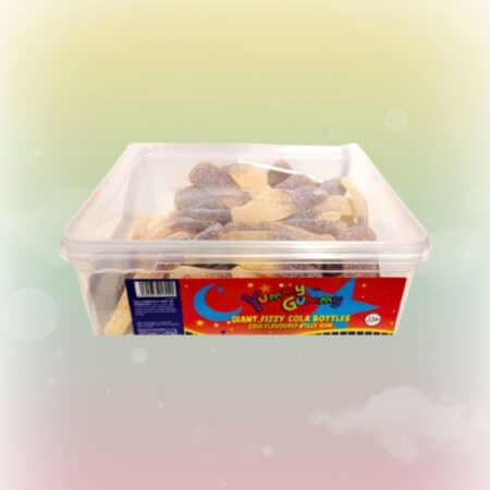 Yummy Gummy Giant Fizzy Cola Bottles 1kg Tub