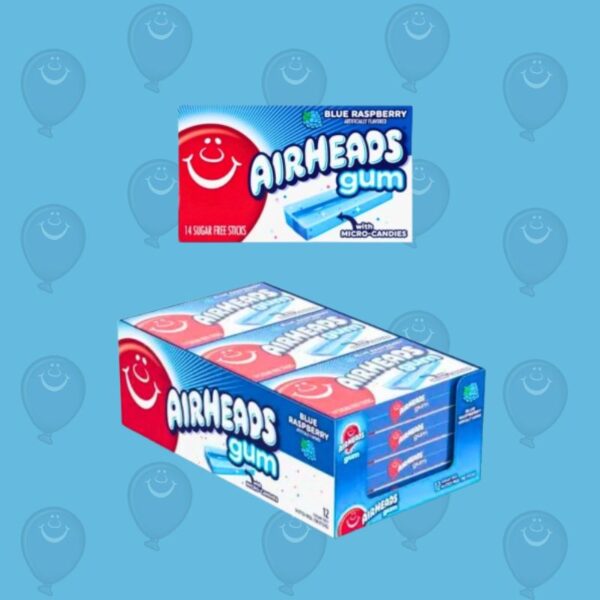 Airheads Sugar Free Blue Raspberry Gum x12