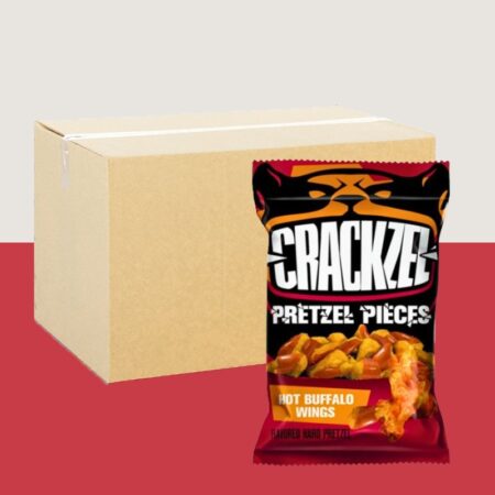 Crackzels Pretzel Pieces Hot Buffalo Wings 85g x24