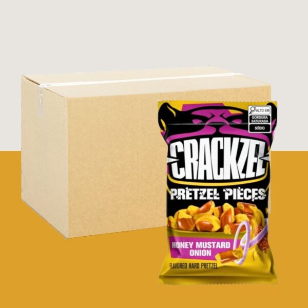 Crackzels Pretzel Pieces Honey, Mustard & Onion 85g x24
