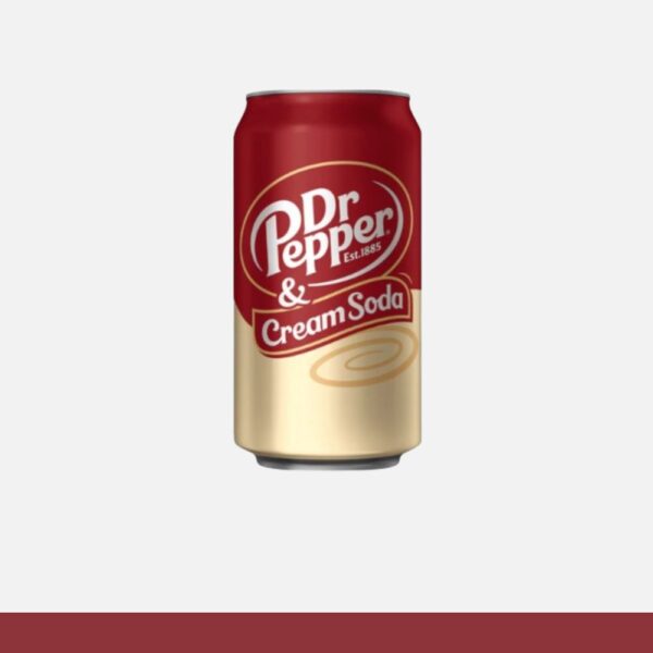 Dr Pepper Cream Soda Fizzy 355ml x12