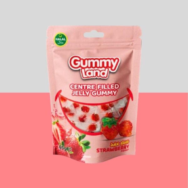 Gummy Land Jelly Filled Strawberry 65g x12