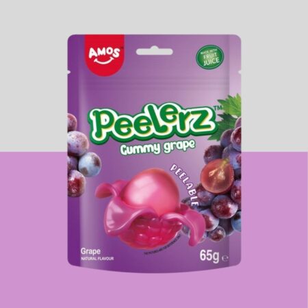 Amos Peelerz Gummy Grape 65g x12