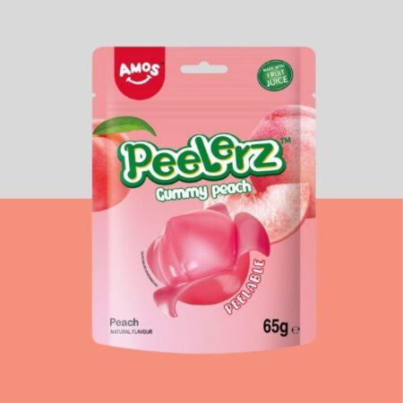 Amos Peelerz Gummy Peach 65g x12