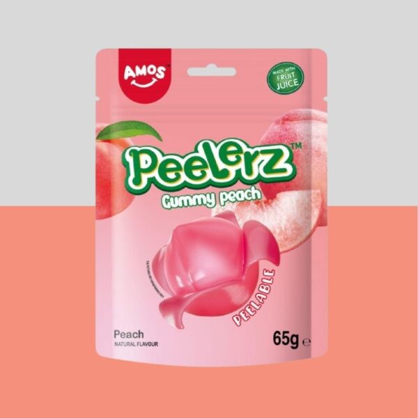 Amos Peelerz Gummy Peach 65g x12