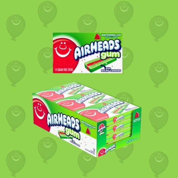 Airheads Sugar Free Watermelon Gum x12
