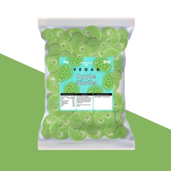 Candycrave Vegan Fizzy Apple Skulls 2kg