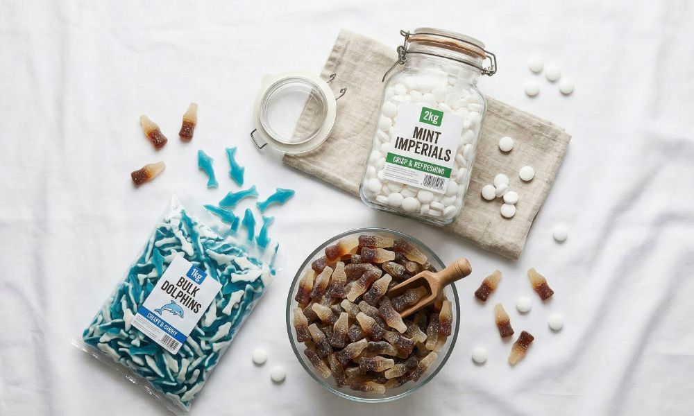 bulk sweets on a table