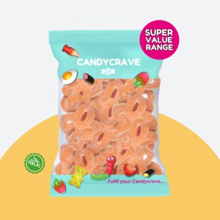 Candycrave Sour Peach Rings 1kg