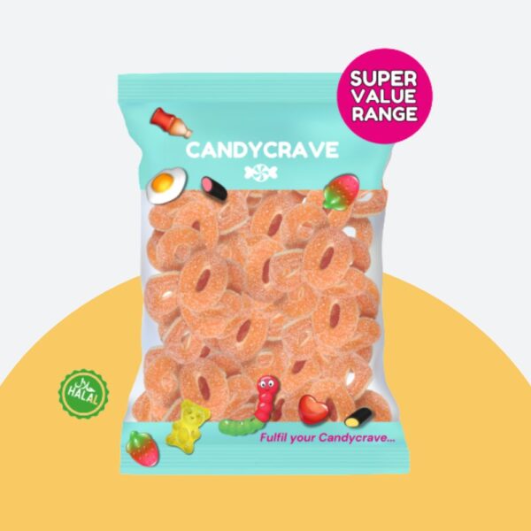 Candycrave Sour Peach Rings 1kg