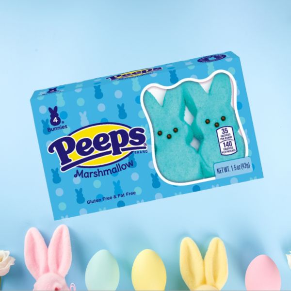 Peeps Bunnie Mallows Blue 4 Pack x24