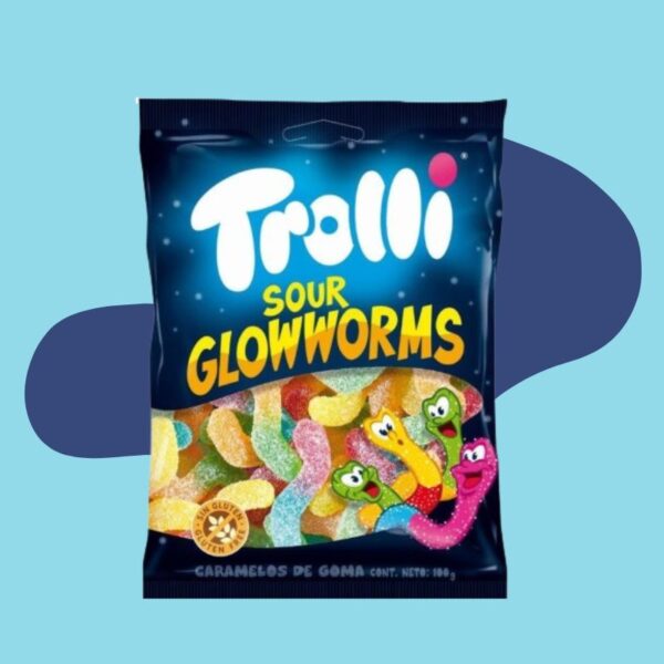 Trolli Sour Glow Worms 100g x12