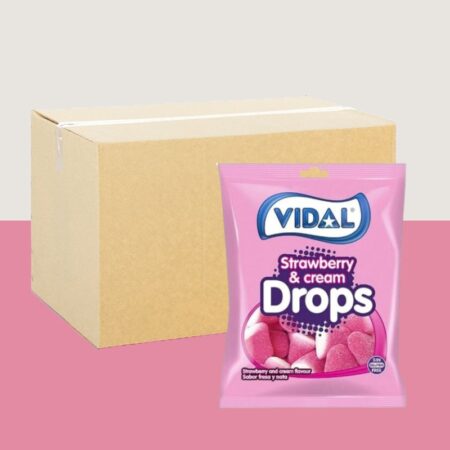 Vidal Strawberry and Cream Drops 90g x14