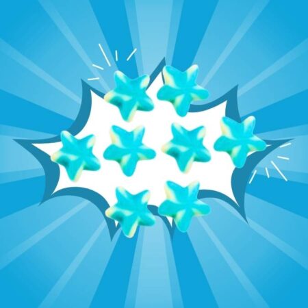 Dulceplus Blue Twist Stars 1kg