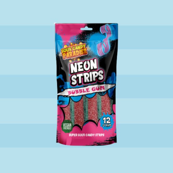 Candy Paradise Neon Strips Bubblegum 130g x12