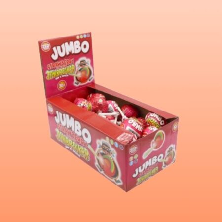 Zed Candy Strawberry Jumbo Jawbreaker Pop x40
