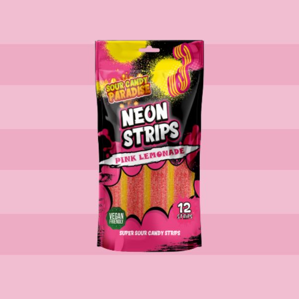 Candy Paradise Neon Strips Pink Lemonade 130g x12
