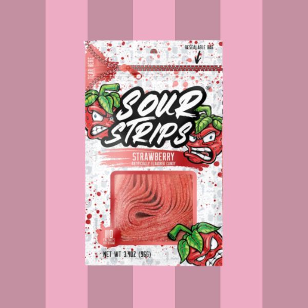 Sour Strips Strawberry 85g x12