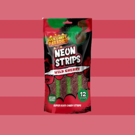 Candy Paradise Neon Strips Wild Cherry 130g x12