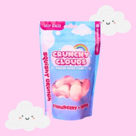 Crunchy Clouds Freeze Dried Strawberry & Cream 50g