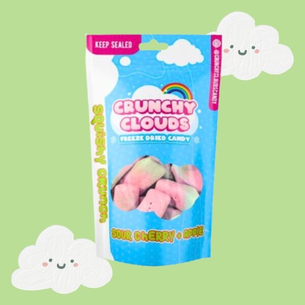 Crunchy Clouds Freeze Dried Sour Cherry & Apple 50g