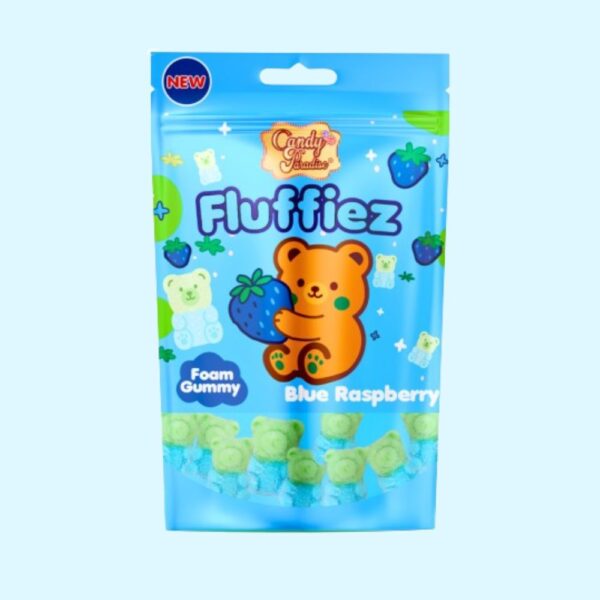 Fluffiez Blue Raspberry Foam Gummies 100g x12