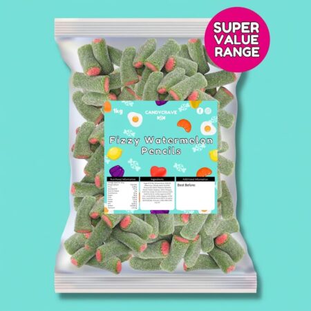 Candycrave Super Value Fizzy Watermelon Pencils 1kg
