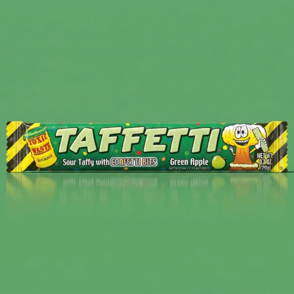 Toxic Waste Taffeti Sour Apple Chew Bars 20g x24
